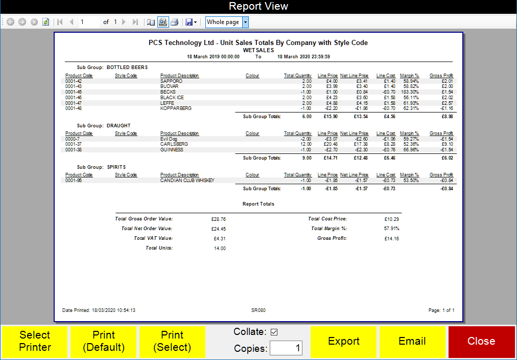 Report View